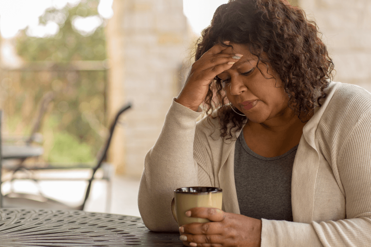 Person coping with grief