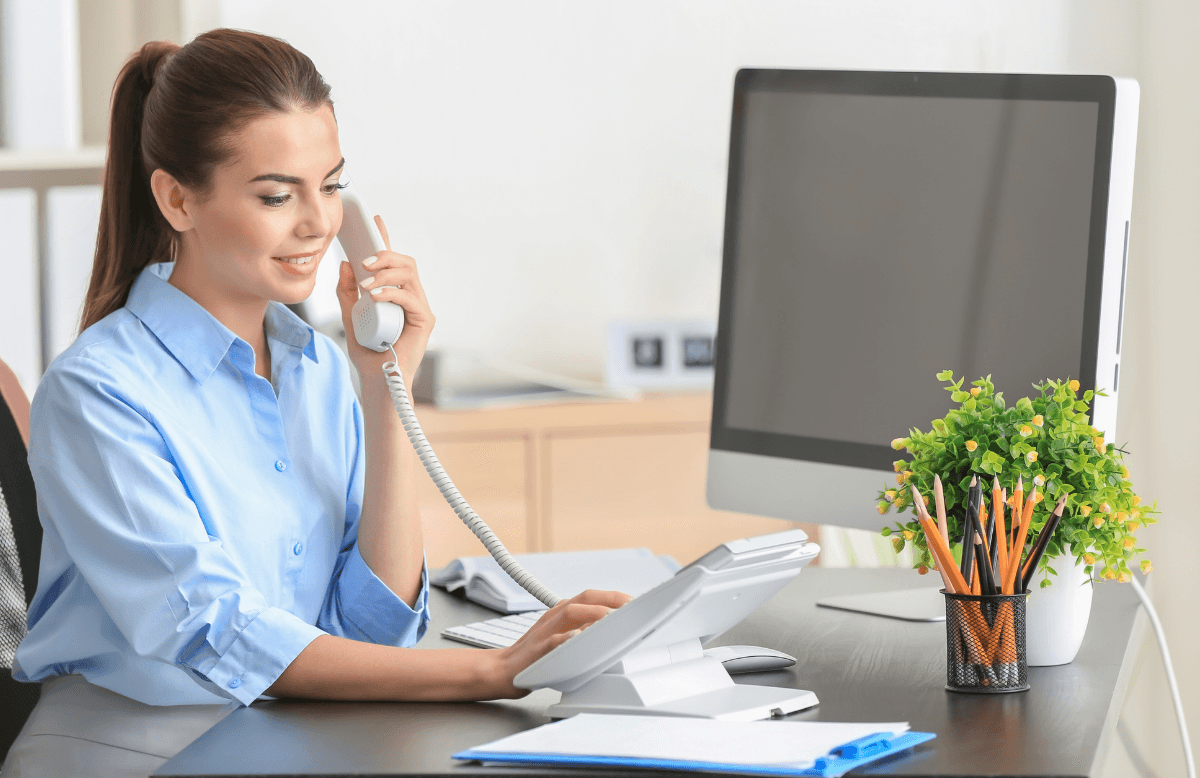 Staff member ready to take your call